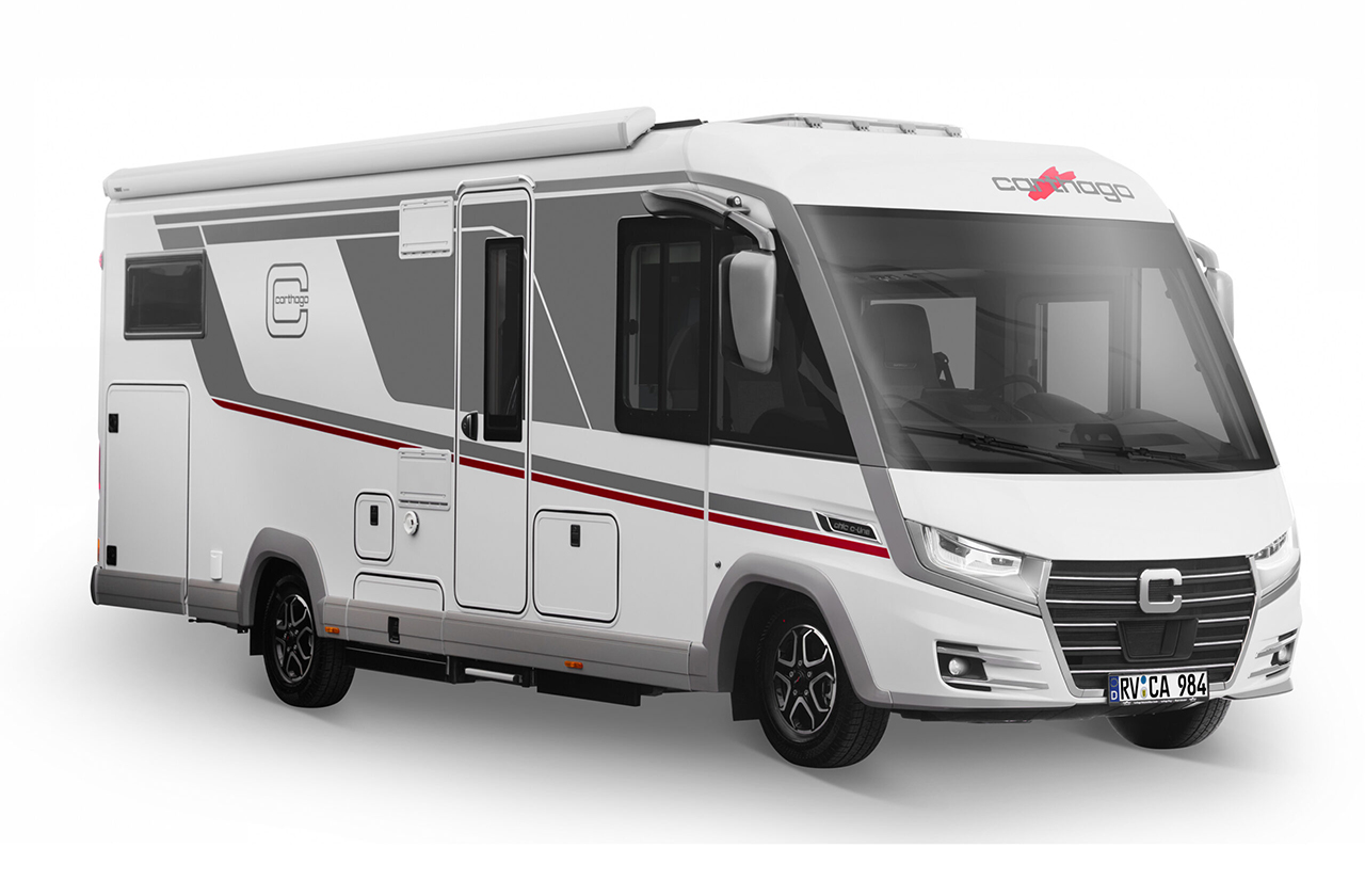 Carthago chic c-line auf Fiat Ducato, Schrägansicht von vorne